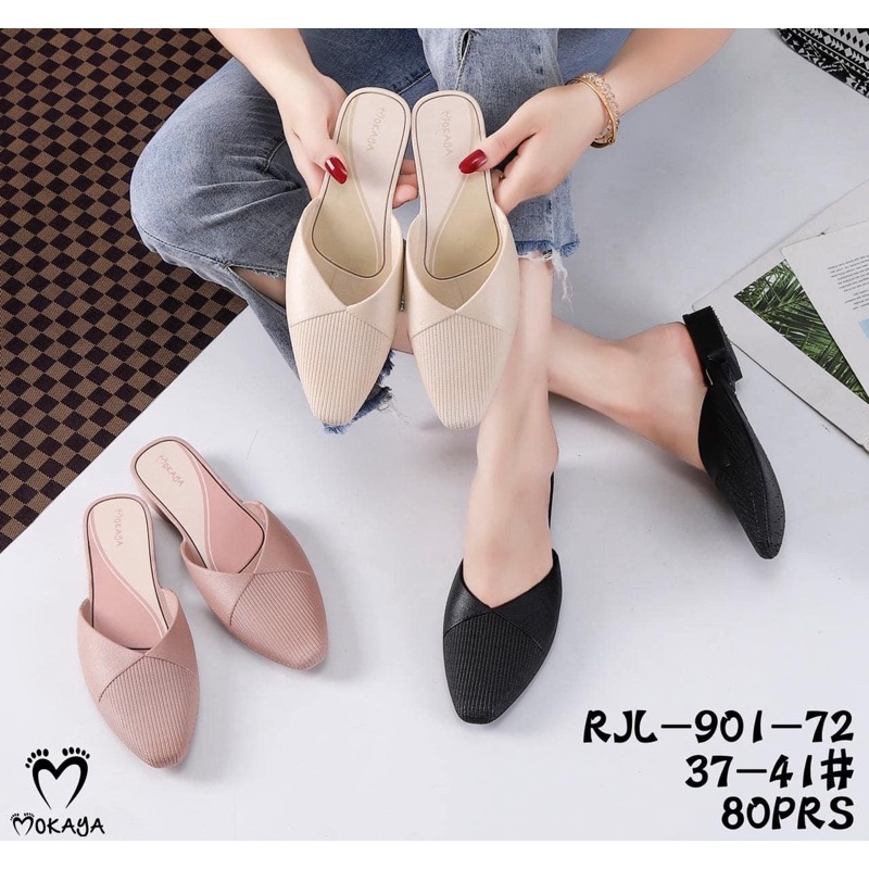 Sandal Sepatu Slop Wanita Kantor Import Mokaya 901-72 dan Morego 168