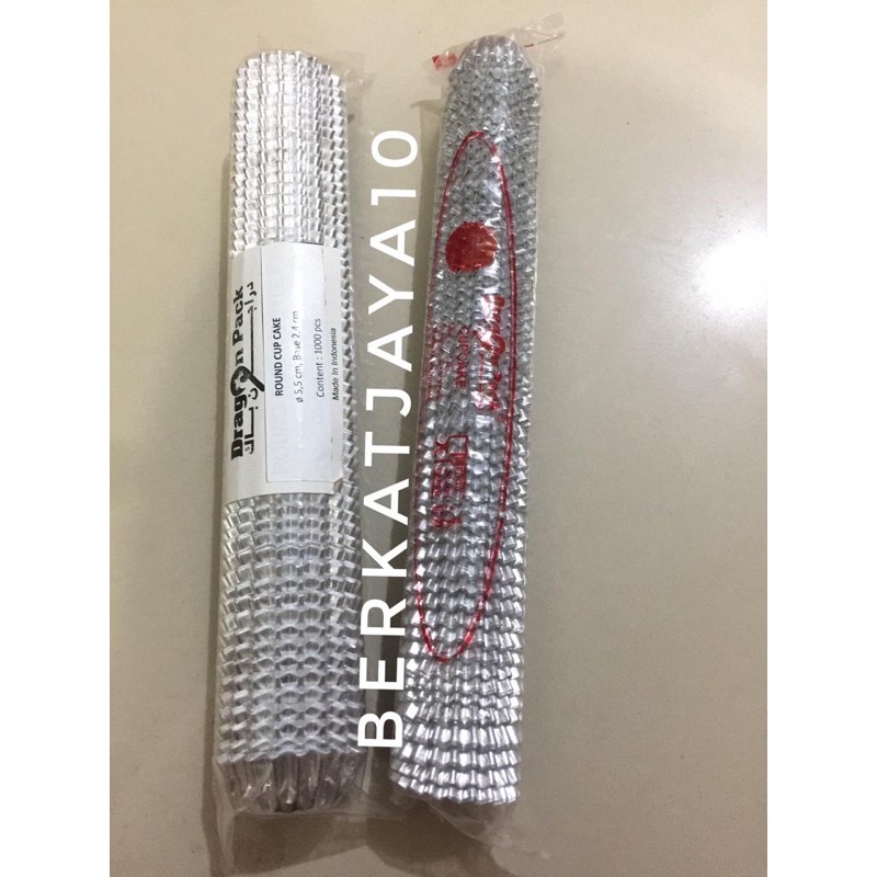 Cake Cases SILVER 55 50 mm Glassine Anti Minyak Alas Kue Kering Nastar