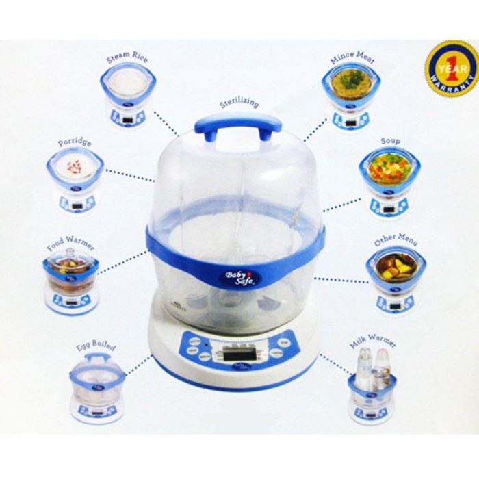 Maker-Food-Baby- Babysafe 10 In 1 Multifunction Sterilizer Steamer Baby Food Processor -Baby-Food-