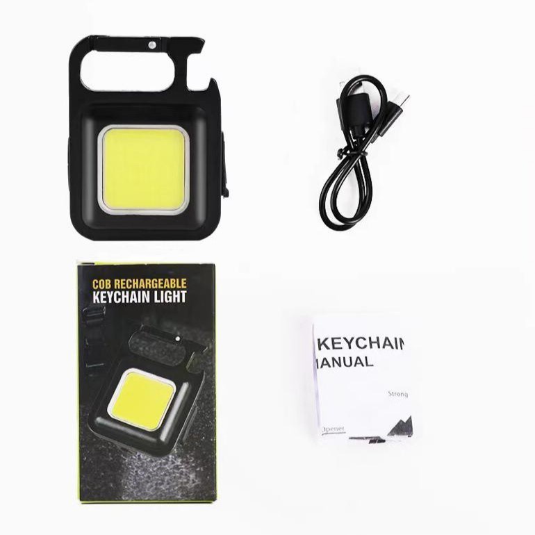 Lampu Mini COB LED Keychan Light Gantungan Kunci Tas Senter Camping | distshop