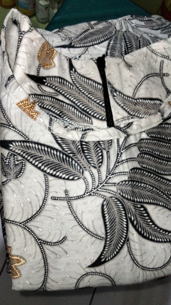 M-l-xl-xxl Batik Tunik Wanita Asj Sa Hrb026 Kenongo Pekalongan Sogan Tulis