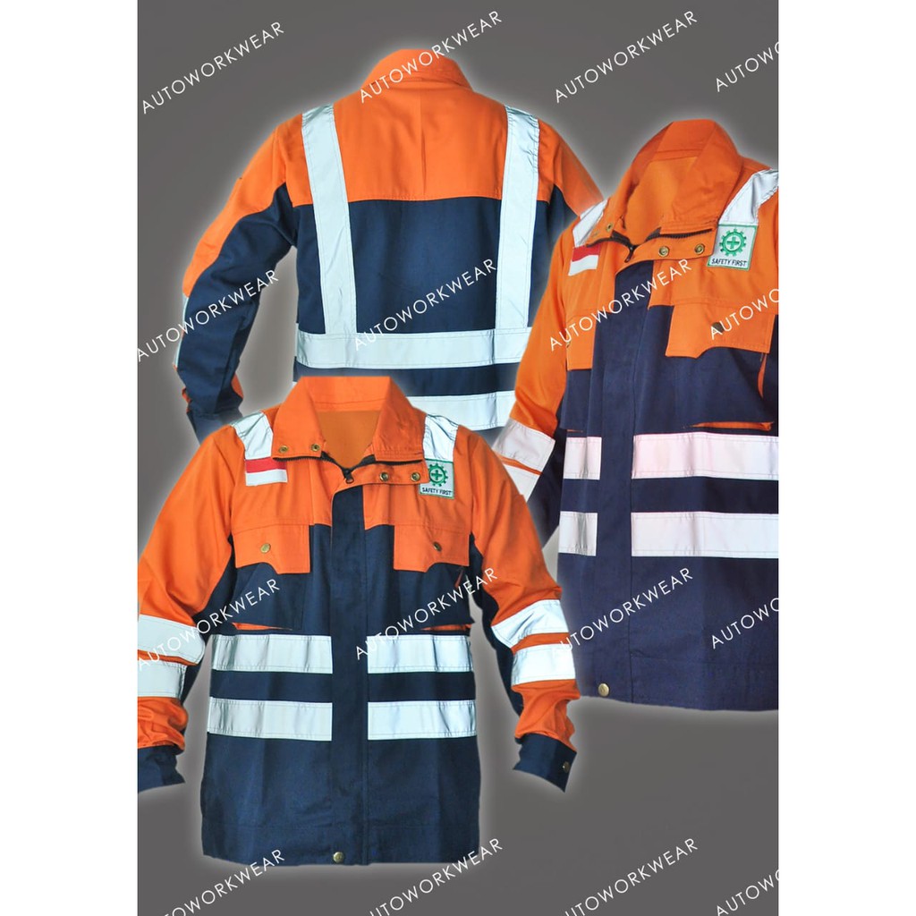 Wearpack Atasan // Wearpack Safety //  Semi Jaket Orange Navy