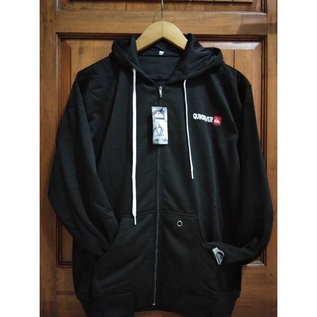 Jaket hoodie quick silver jumbo navy hitam XXL
