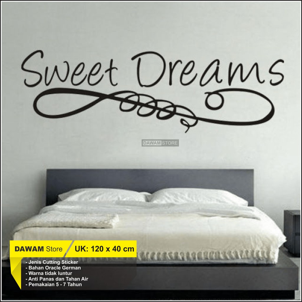 Wall Sticker Dinding Kaca Stiker Dinding Kamar Tidur Sweet Dream Besar