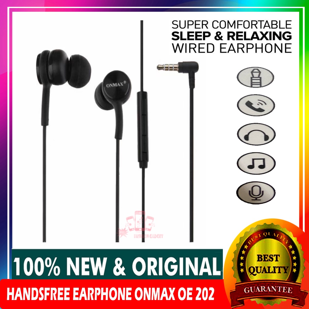 Handsfree Sensory Wired Earphone For ASMR ON MAX OE 202 Unit Only Headset Headphone ONMAX warna - ACAK / RANDOM