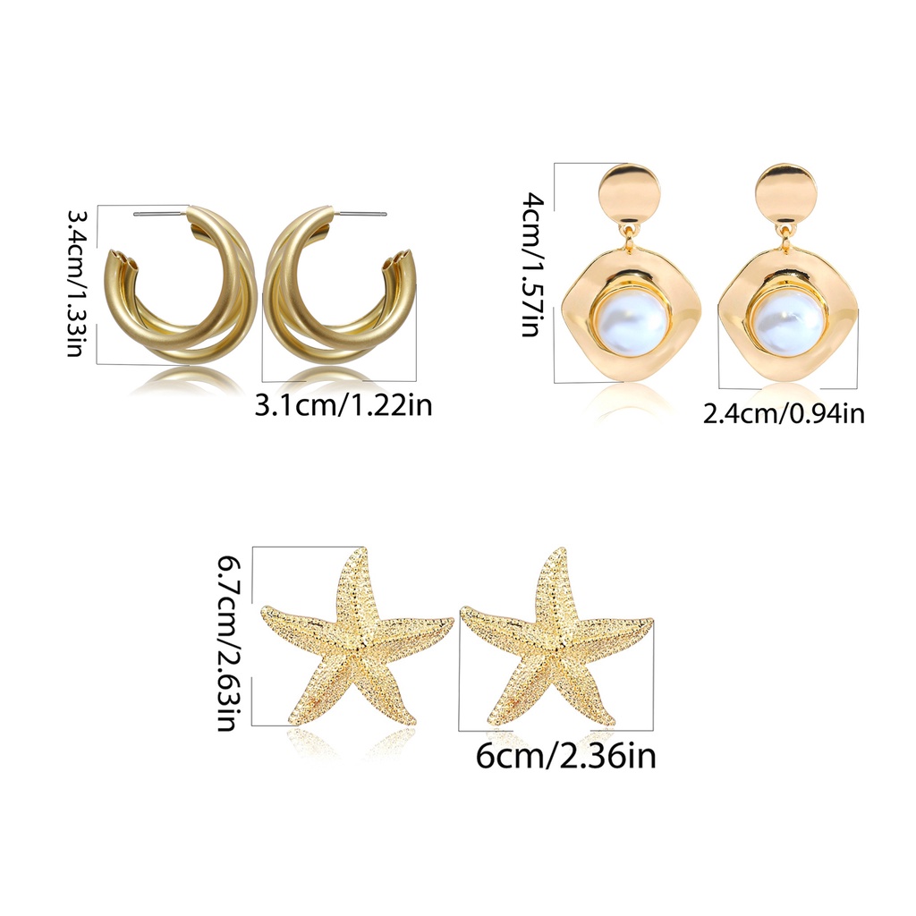 Hu Hu Hu Hu Hu Alat Bantu Pasang Kacamata♡ 1 Pasang Anting Hoop Menjuntai Bahan Alloy Untuk Ulang Tahun