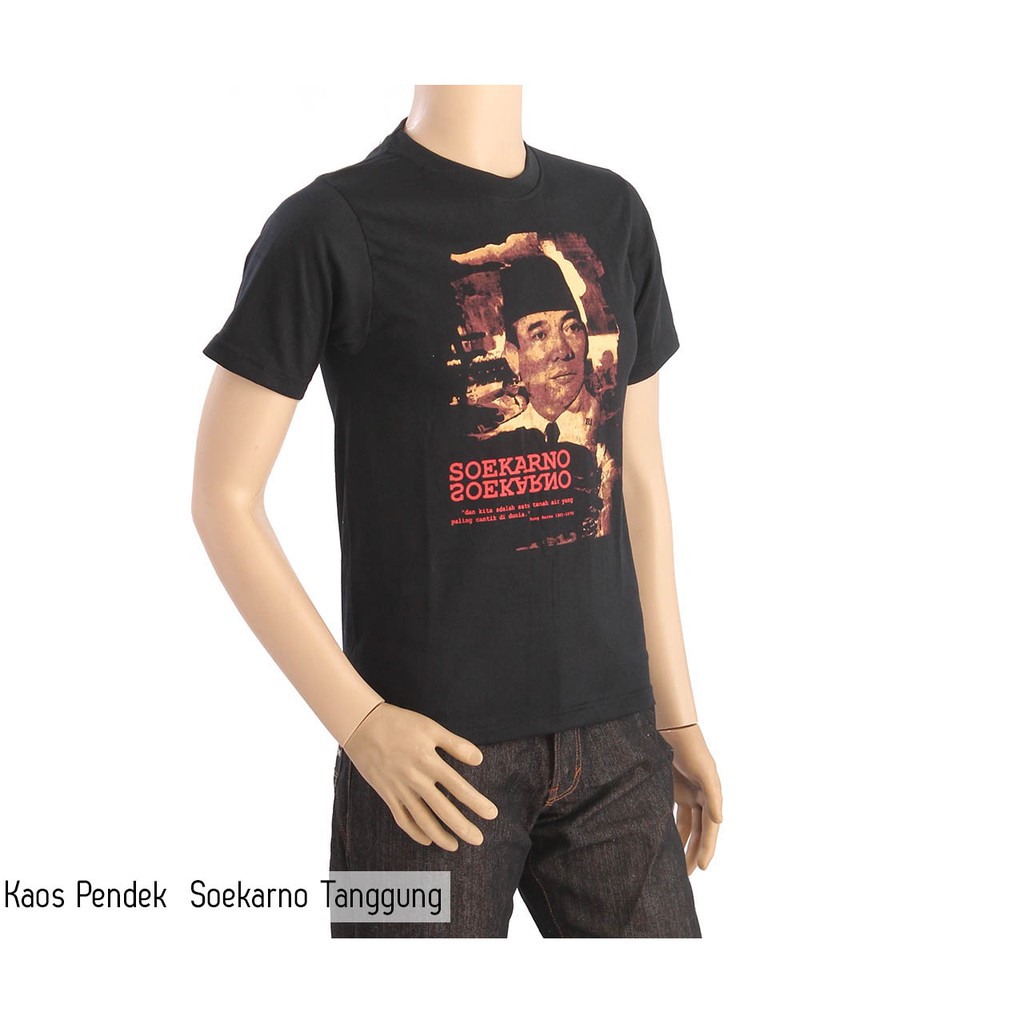 Kaos Distro Pria Kaos Proklamator Kaos Soekarno Tanggung