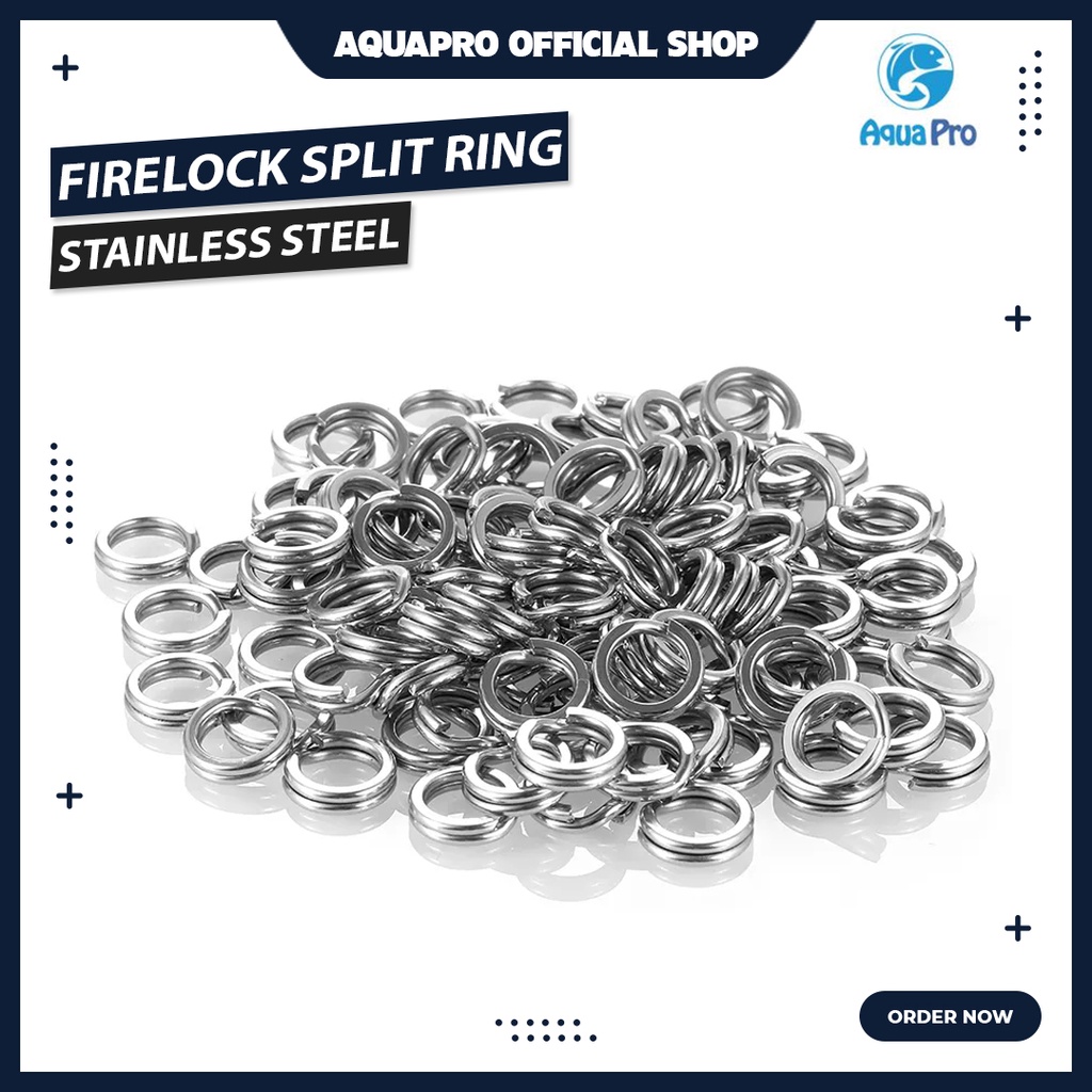 Split Ring - Solid Ring - Rolling Swivel Pancing Firelock Stainless Steel Split Ring Diameter Memancing Ring Konektor Fishing Aksesoris