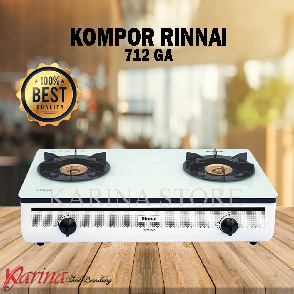 Kompor Gas Kaca Rinnai 2 Tungku 712 Ga W Shopee Indonesia