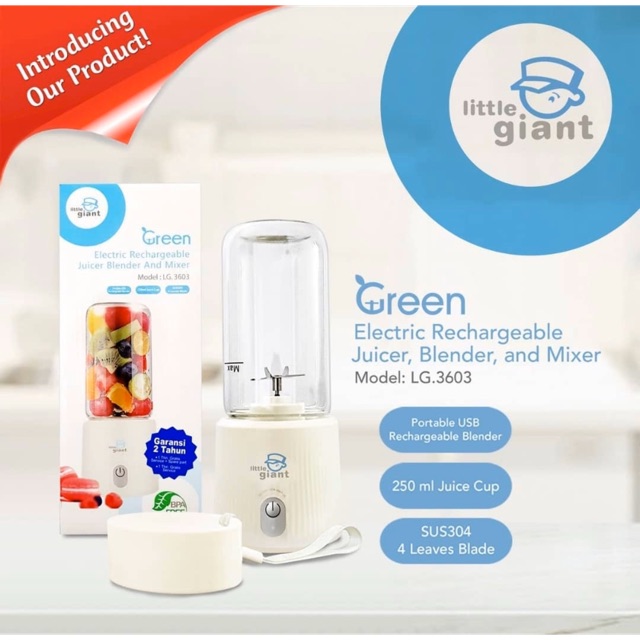 Little Giant Electric Rechargeable Juicer, Blender, and Mixer - LG 3603/Little giant perlatan MPASI