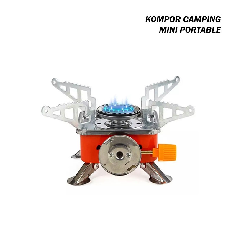 SHINE STAR - Kompor Camping Gas Kotak Mini Portabel Stove Mini Alat Masak Gunung Free 1Tabung Gas Hi Cook + Tas