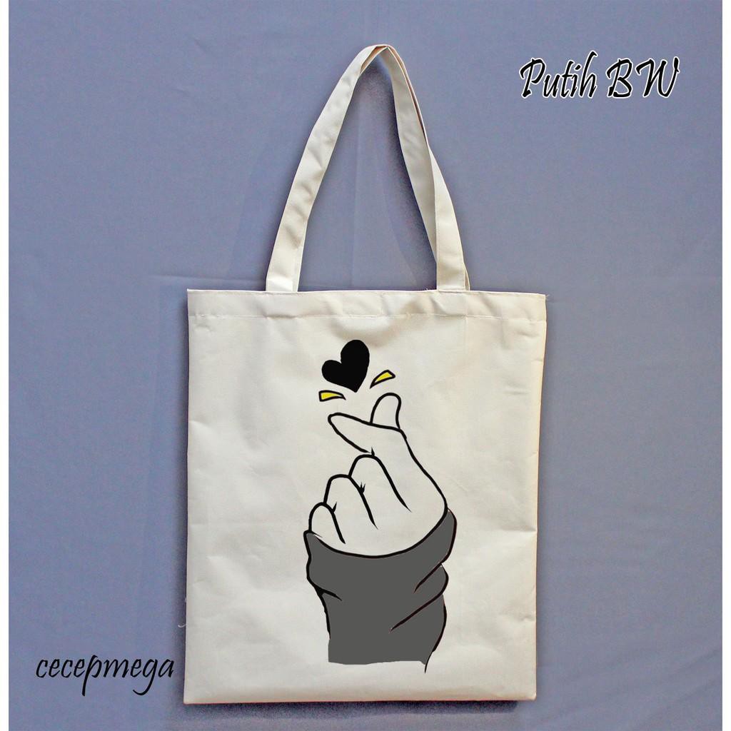 Unik tote bag / totebag motif saranghae Murah