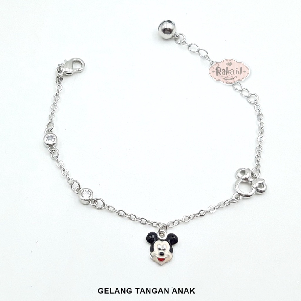 Gelang Tangan Rantai Anak Motif Muka Mickey Perhiasan Anak 847