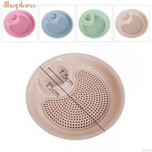 Igrosir Piring Saji Dumpling/ Pring Saji kuotie Bahan Plastik Bulat 2 lapis