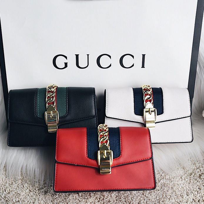 Gucci Sylvie Leather Super Mini Chain Bag