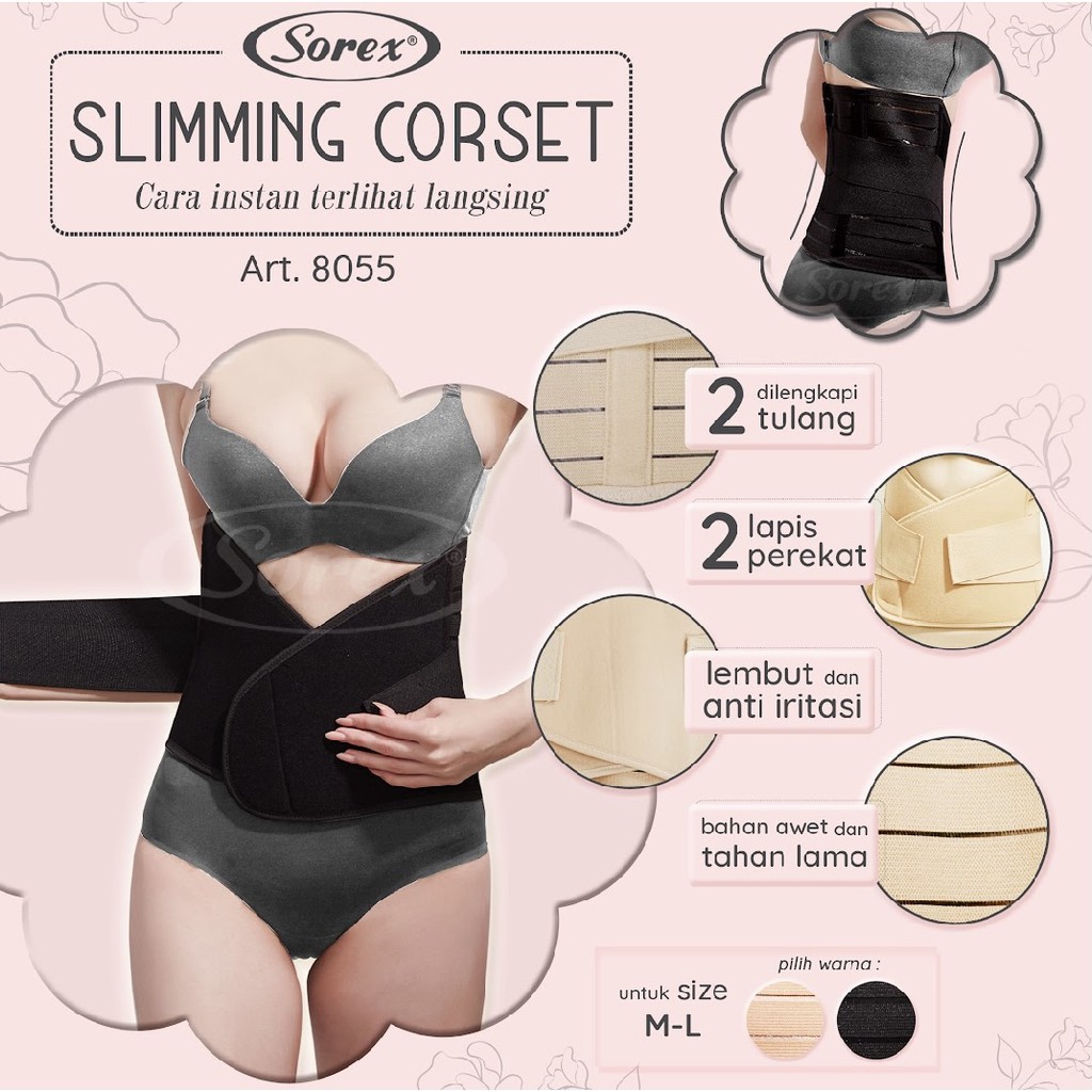 SOREX 8055 8056 SLIMMING KORSET STAGEN CORSET PELANGSING PASCA MELAHIRKAN