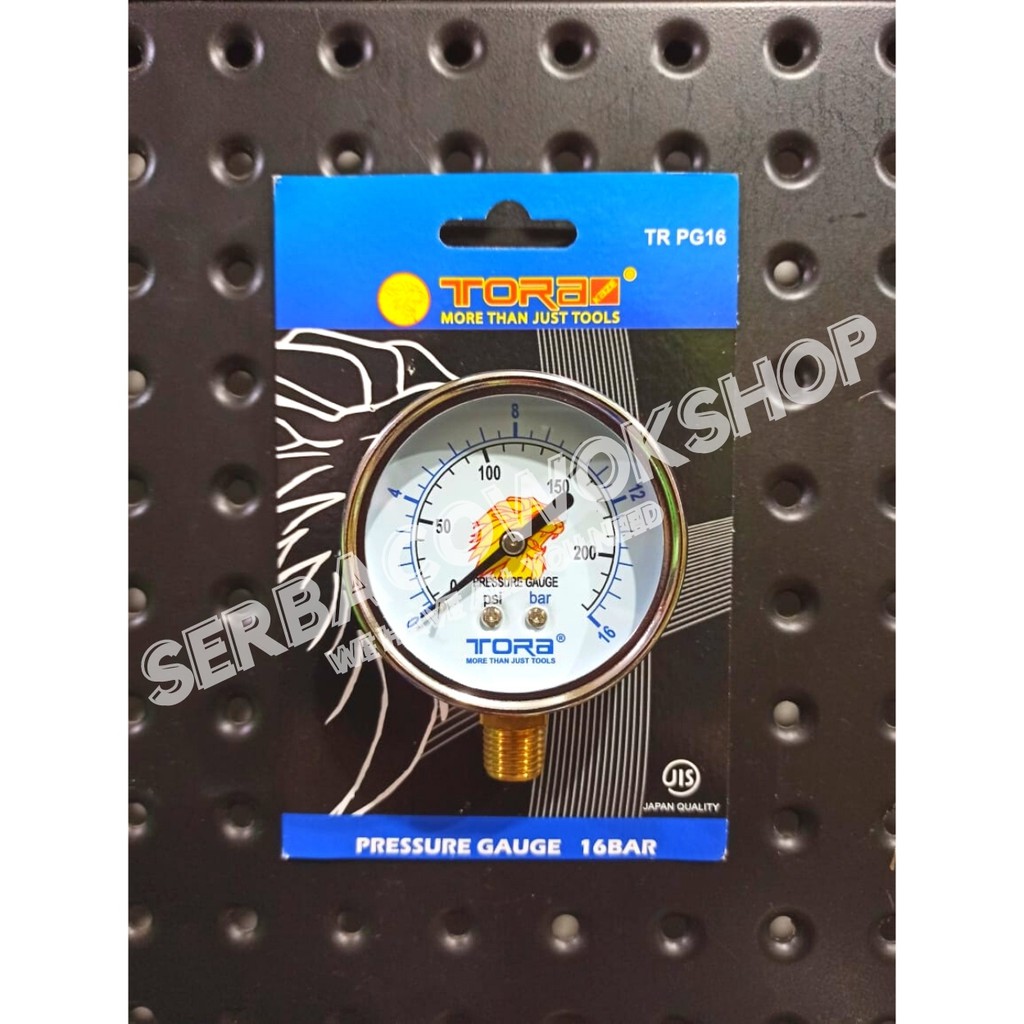 Tora 16 Bar Pressure Gauge Amper Ampere Meteran Angin Kompresor 16Bar Termurah Berkualitas