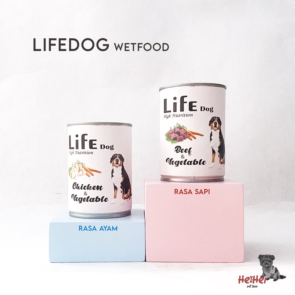 Life Dog Kaleng 375 gr - Makanan Anjing Kaleng Basah Dog Can Wetfood