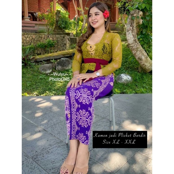 Kamen Jadi Plisket Bordir Sutra Dolby