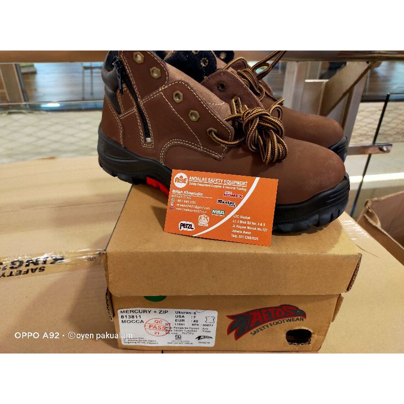 SEPATU SAFETY AETOS MERCURY + ZIP 813811 original