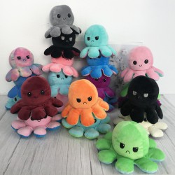 Boneka Gurita cumi Octopus Doll TikTok Mainan Boneka Warna Berubah Bolak Balik Ekspresi Cotton Ball - PD