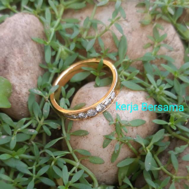 cincin listring berlian eropa ikat perak