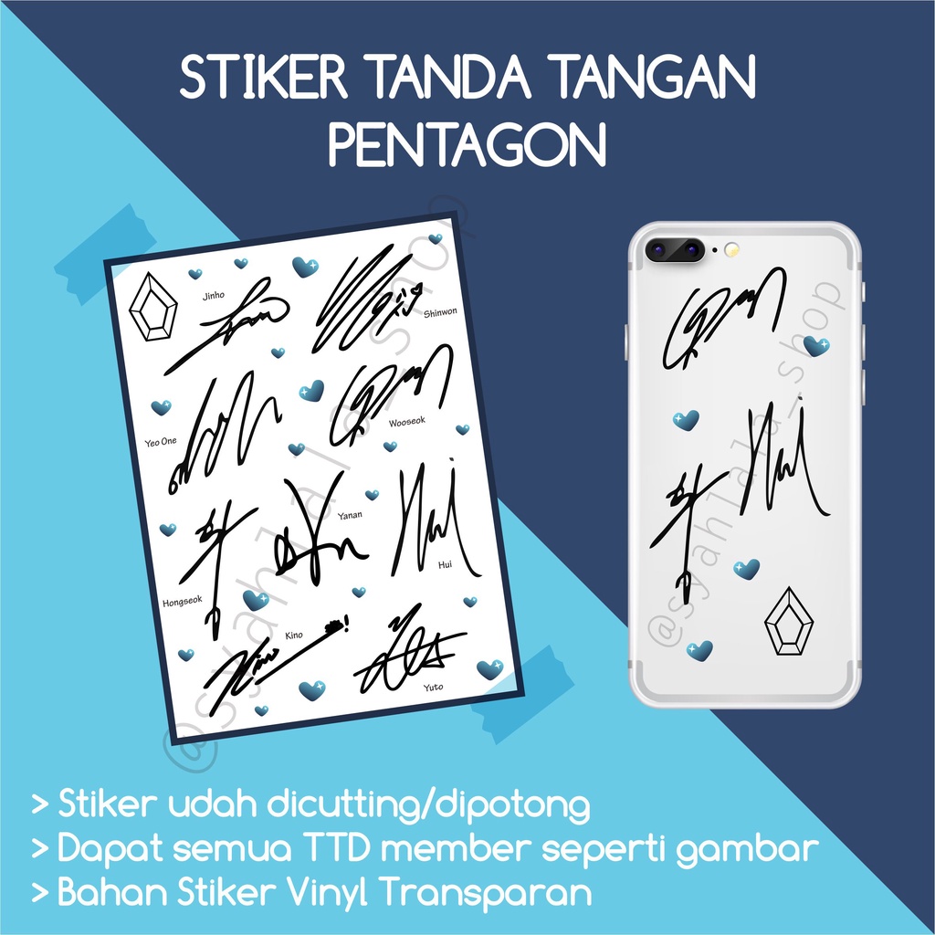 STIKER TANDA TANGAN PENTAGON KPOP