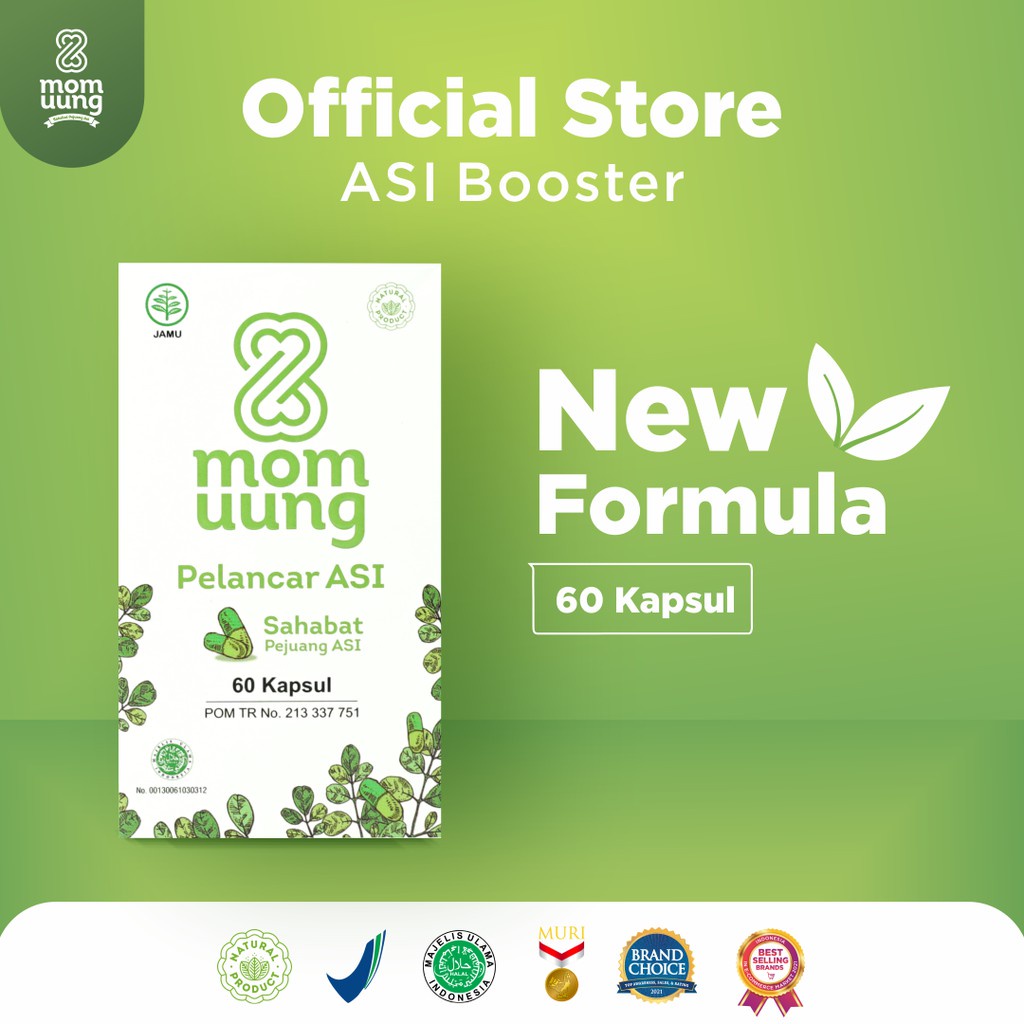 Mom Uung Herbal / Suplemen Ibu Hamil / Kapsul Pelancar ASI (Tersedia varian ukuran)