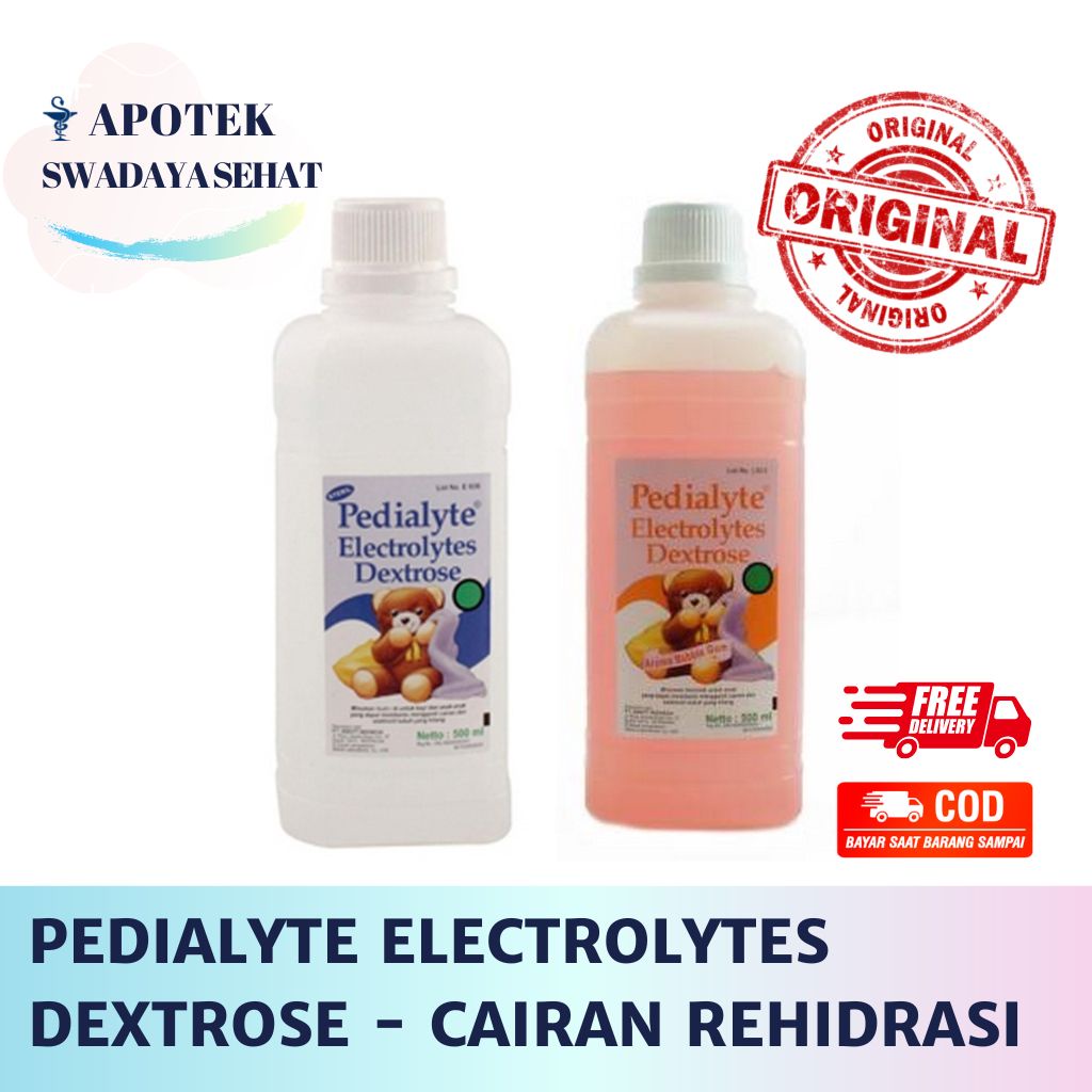 PEDIALYTE ELECTROLYTES DEXTROSE Bubblegum Original 500 ML - Cairan Dehidrasi Rehidrasi Anak Diare Mencret Muntah Rehidrasi Bubble Gum