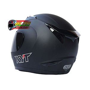 RB Helm KYT R10 Black Doff Kaca Smoke KYT R 10 Helm Full Face KYT Single Visor Original Helmet