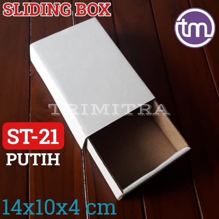 

KOTAK ST-21 PUTIH KARDUS SLIDING KARTON BOX AKSESORIS SOUVENIR