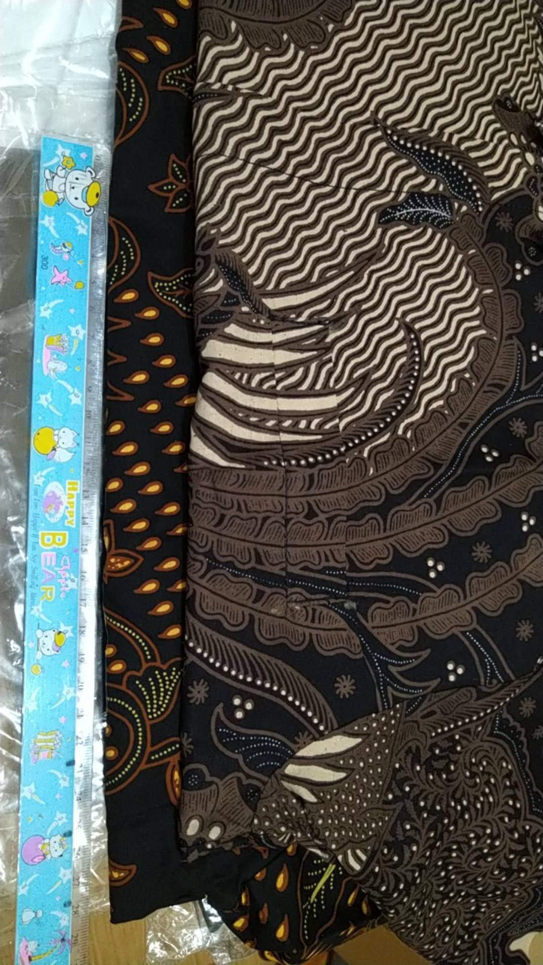 Dharmarendra Emas Pendek Kemeja Batik Pria Katun Sragenan Full Furing