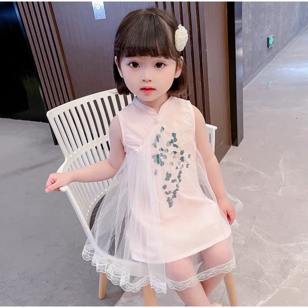 Promo !! Dress anak perempuan import / Dress tutu anak / Dress leaves furing chinese ukuran 2-6 tahun