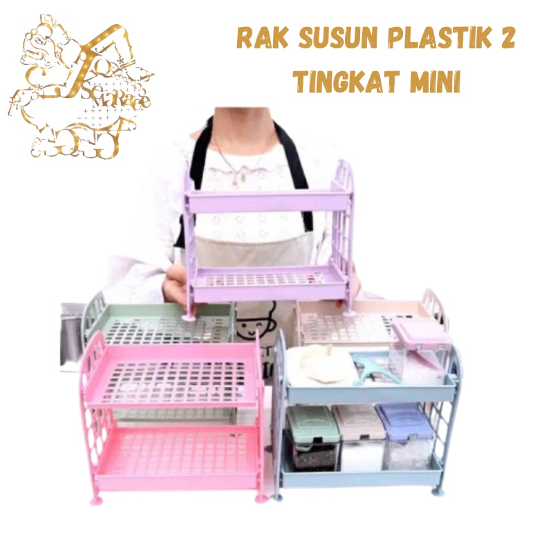 RAK SUSUN PLASTIK DAPUR 2 TINGKAT