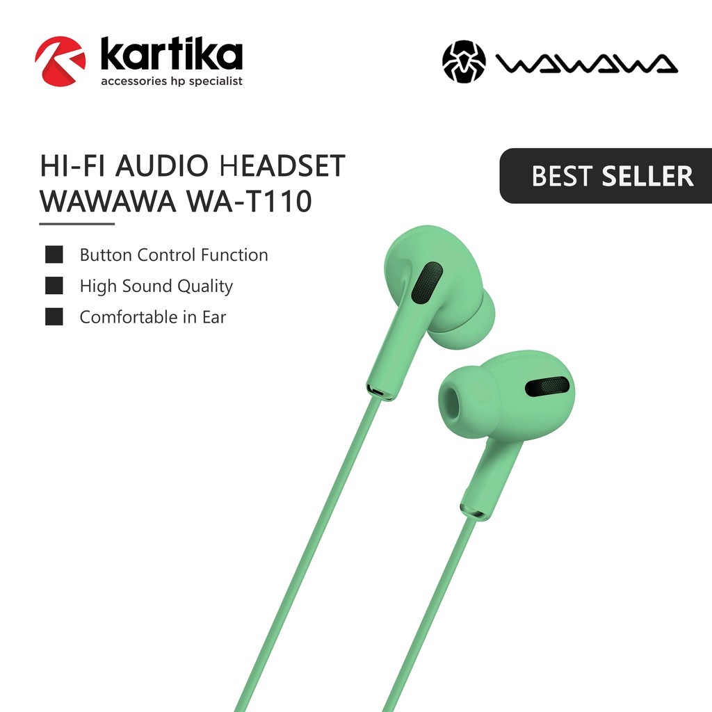 WAWAWA WA T110 Hi-Fi Audio Headset with Hd Mic and Button Control Function
