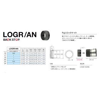DOUBLE DRAT / BACK STOP LOCKING NUT FUJI LOGR / AN