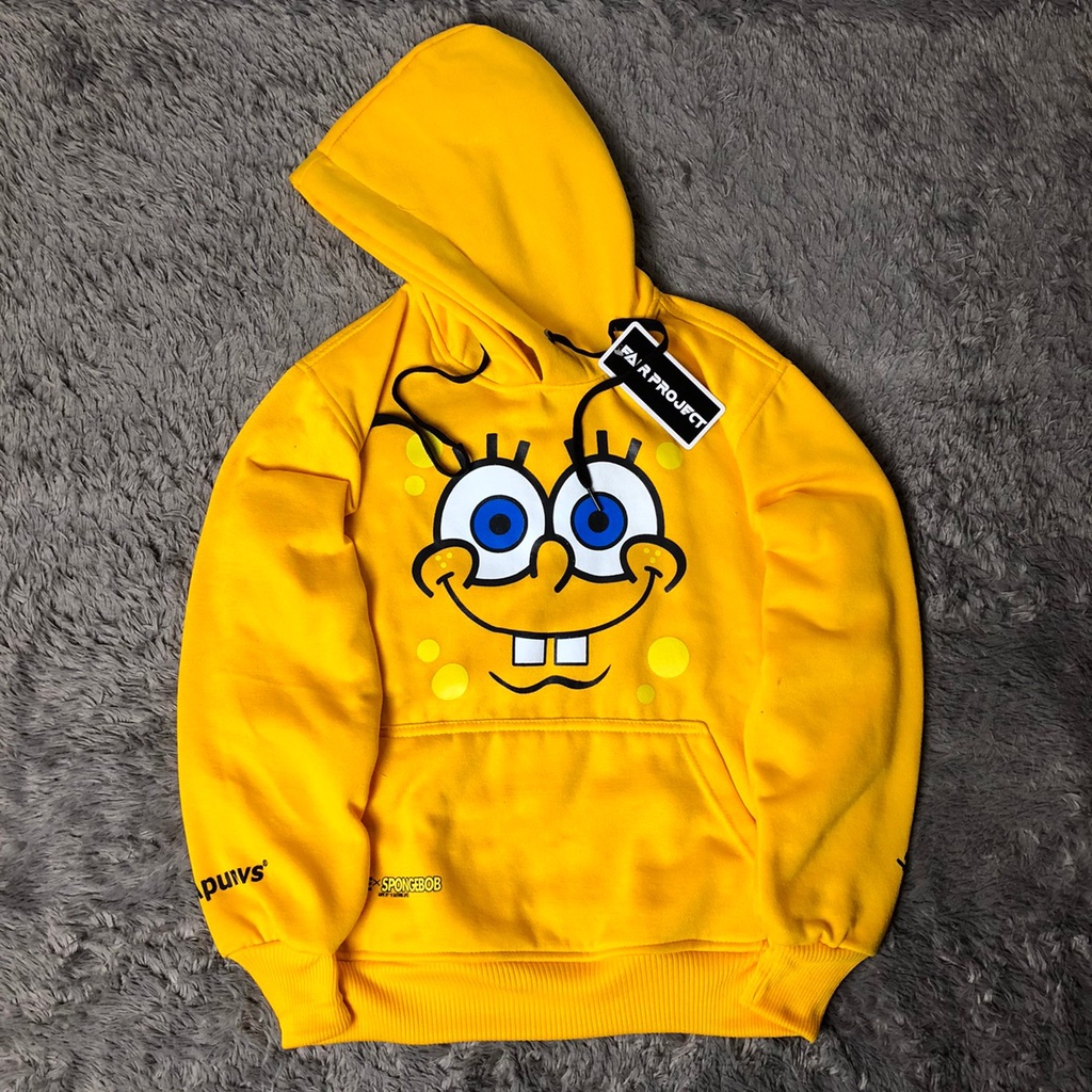 SWEATER HOODIE ANAK AAPE X SPONGEBOB/JAKET HOODIE ANAK AAPE X SPONGEBON