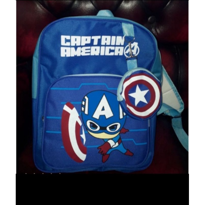 TAS RANSEL ANAK SUPERHERO,SPIDERMAN/CAPTAIN AMERIKA