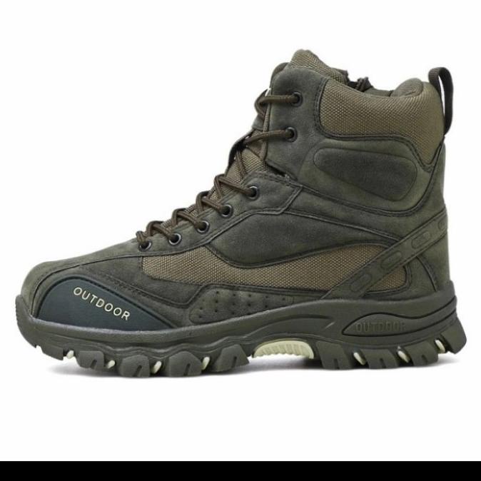 Sepatu Boots Man Tactical Military Combat Camping A01 Hijau