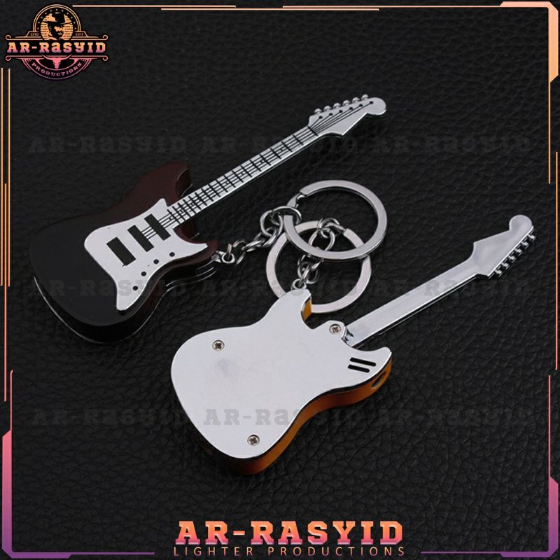 MANCIS Korek Api Gantungan Kunci Gitar Korek Api Miniatur Gitar BISA COD