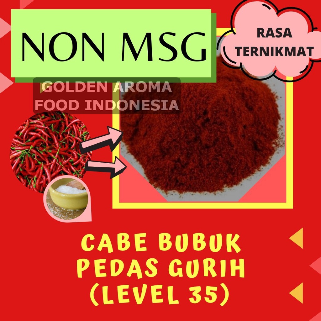 

Cabe Bubuk Pedas Gurih Level 35 1Kg Non MSG Bubuk Cabe Pedas Gurih Level 35 Non MSG Makanan Kiloan Chilli Powder 1 Kg Super Pedas Aneka Bahan Instan Murah Enak Terbaik Kering Terjamin Halal Premium Sushi Bukan Harga Jual Aida Jepang Antaka Thailand