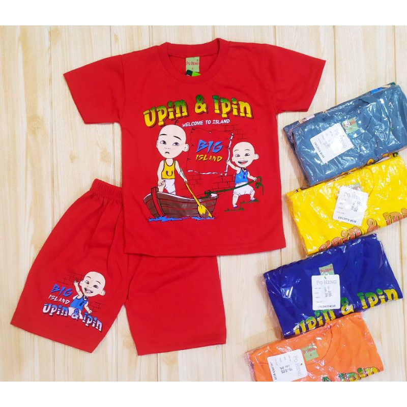 LOTUS FASHION/SETELAN UPIN IPIN OMAR HANA CAPTAIN AMERICA 2-7 THN - BAJU ANAK LAKI - LAKI