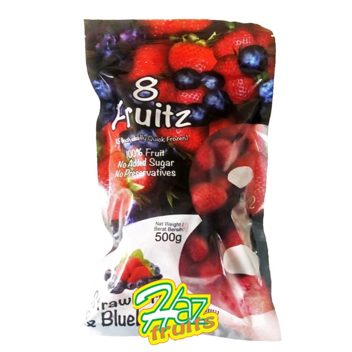 

8 Fruitz Frozen Strawberry & Blueberry 500Gram