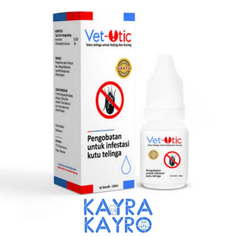 Vet-Otic Ear Mites Treatment 10 mL - Obat Tetes Anti Kutu Telinga Hewan Anjing Kucing - VetOtic