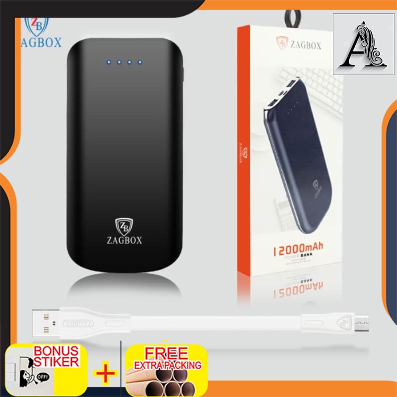 

Murah Powerbank Original ZAGBOX Slim Fit 12000mAh Real Capacity Power bank