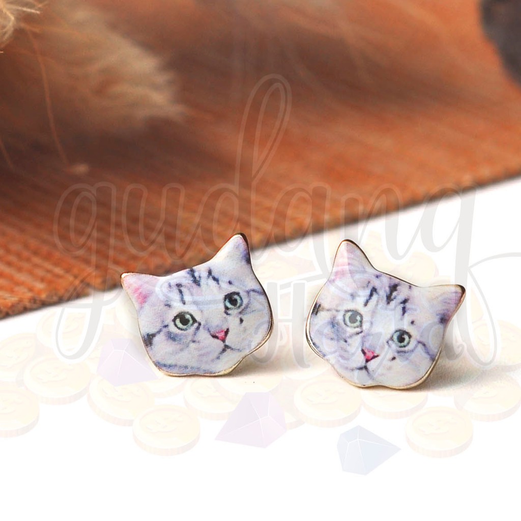 Anting Stud Tusuk Cute Little Cat Kucing Lucu Unik Imut GH 203141