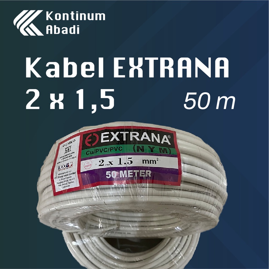 KABEL LISTRIK EXTRANA NYM 2 x 1.5 mm 2 x 1,5 mm 2x1,5 | 50 M