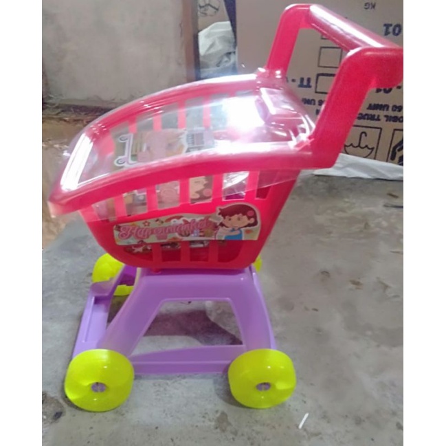 Mainan Anak Troli Masak Masakan Kitchen Set Trolley Dorong Dorongan Besar Makanan Kado Toko Mainan P