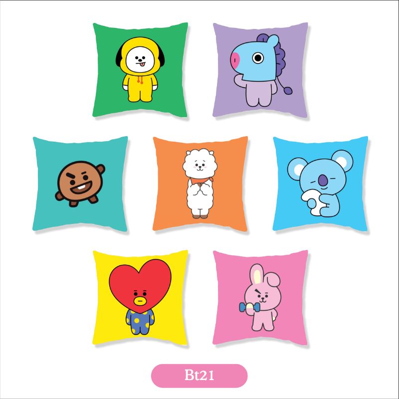 Bantal BT21 &amp; LOGO BTS CUSTOM PERAONA Bantal Sofa uk30×30