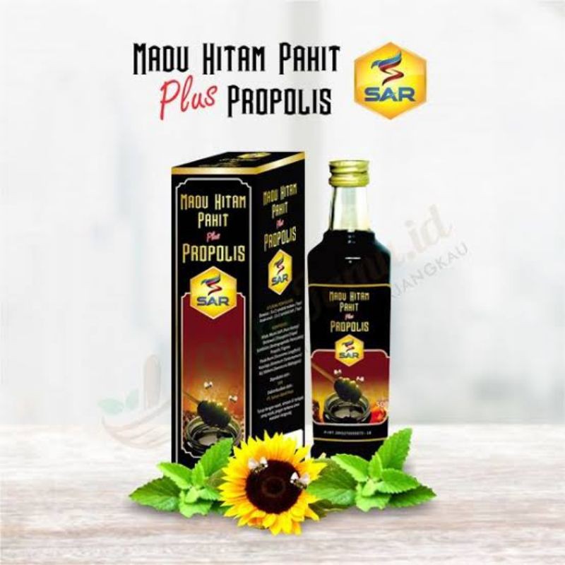 Madu Hitam Pahit + Plus Propolis SAR 500 gr ORIGINAL-BPOM